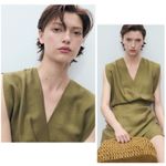 Mango 🆕 MNG |  Lyocell Draped Wrap Dress Photo 4