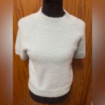 Pilcro Anthropologie  Eyelash Baby Sweater Tee in Blue size Medium Photo 4