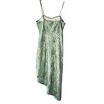 Cider  Womens Green Lace Ruched Midi Dress Size L Cottagecore Fairycore Slipcore Photo 1