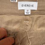 Evereve Wide Leg Crop Pants Linen Blend Khaki High Waist Career Casual Size 27 Photo 5