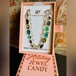 BP Holiday Jewel Candy Bracelet BR22875 moss&marble/silver plating. Green Photo 3