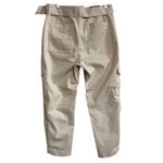 Banana Republic Belted Cargo Pants Wmns 10 Khaki Beige Utility Tapered Trousers Photo 2