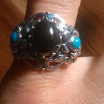 Artisan Crafted Elite Shungite Sleeping Beauty Turquoise Sterling Silver Ring Photo 9