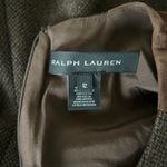 Ralph Lauren Black Label Brown Tweed Suede Cap Sleeve Sheath Midi Dress Size 12 Photo 4