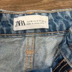 ZARA High Waist Distressed Denim Shorts – 100% Cotton – Size 4 Photo 1