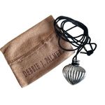 Debbie J. Palmer Signed Silver tone Heart Perfume Vessel Necklace Photo 6