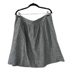 Eileen Fisher  Skirt A-Line Blue & White Railroad Stripe Hemp Skirt Size L Photo 2