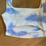 Urban Outfitters Tresser small blue white cloud cropped cut out tank top rave part festival Photo 4