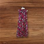Sugar Lips  Sleeveless Floral Tiered Maxi Dress Women's Size XS V-neck Pockets Photo 4
