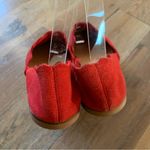 Seaside Red Suede Made in Portugal Scalloped Slip On Flat Shoes Size US … Photo 7
