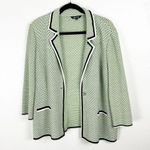 Misook Multicolored Long Sleeves Padded Shoulders Single Button Closure Blazer Photo 2