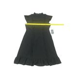 Adrienne  Papell Dress 16‎ Black Mock Neck Flutter Cap Sleeve Sheath Chiffon NWT Photo 5