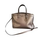 Henri Bendel Rose Gold Saffiano Leather Large Satchel Crossbody Bag Photo 8