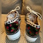 Torrid  Betsey Johnson Oxford Platform Rose Heart Plaid Shoes 7.5 Wide Photo 6