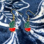 Authentic Handmade Navajo Indian Cactus Earrings Photo 0