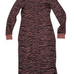 EXPRESS Negin Mirsalehi Brown Zebra Long Sleeve Bodycon Sweater Dress Photo 0