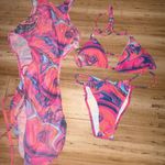 Vibrant Swirl Bikini Set with Cover Photo 0