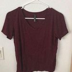 Tilly's Full Tilt Maroon V-Neck Shirt Photo 0