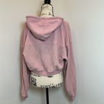 Better Together Pink Waffle Knit Cropped Hoodie Sweatshirt Long Sleeve Size M Photo 3