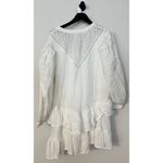 Free People  Sachi Long Sleeve Ruffle Minidress in Ivory Size Small Photo 8