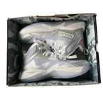 Moolah womens size 8 triple double glitch mode metallic silver high top sneakers Photo 3