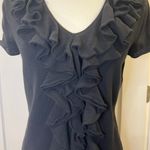 Lauren Ralph Lauren Women's Black Ruffled Top Size M Size M Photo 3