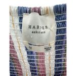 Harper  Heritage Stripe Sundress Purple Mauve Blue M Button Up Tie Smocked Brunch Photo 3