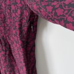 Boden Burgundy Floral Velvet Trim V Neck Tunic Top 3/4 Sleeve Size Women's 2 Purple Photo 5