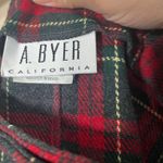 A Byer A. Byer California Vintage‎ Plaid Mini Skirt Button Front Red Green Grey Size 5 Photo 6