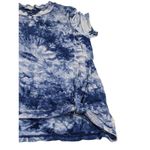 Self E Small Blue and White Rayon Short Sleeve Tye Dye T Photo 3