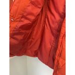 Lands' End  XS Orange Puffer Down Feather Women's Jacket Coat Size 2-4 XS Hood Photo 4