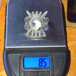 White Buffalo Turquoise Sterling Silver Feather Ring Size 7 Photo 8