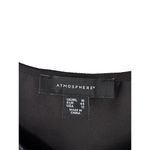 Atmosphere  Black Roll Tab Sleeve Zip Front Blouse Women's Size 12 Photo 3