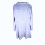 Allegra K NWT  Light Blue Faux Suede Western A-Line Long Sleeve Mini Dress Large Photo 5