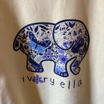 Ivory Ella  Butter Yellow Sweatshirt with Purple Elephant logo NWOT Photo 1