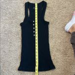 Aerie  Black Ribbed Tank Top with Button Detail Size XS Photo 7