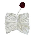 Magda Butrym One Shoulder Top in Cream Size 8 Photo 1