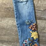 Driftwood  Marilyn Boho Embroidered Floral Medium Wash Jeans Size 26 Photo 3