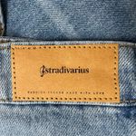 Stradivarius Super Wide Leg High Rise Slouchy Jeans Medium Wash Raw Hem Size 14 Photo 8