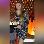 SheIn Maternity Halloween Pumpkin Skull Print Bodycon Dress Black/White - Medium Photo 1