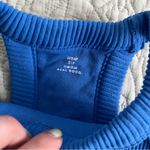 Aerie  royal blue ribbed high neck tank size small Photo 2