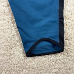 Fabletics  Blue Black Athletic Leggings Capri Cropped Zip Pocket Womens Size S Photo 7
