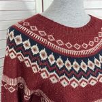 Weatherproof  Vintage Fairisle Pullover Sweater Chili Red Small Photo 5