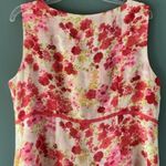 Emma James Women Pink White Floral Sleeveless Top 16 V Neck Boho Cottagecore Photo 2