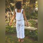 THE ODELLS Anthropologie NEW Candice Gauze Wide Leg Cropped Pants White Medium Photo 2