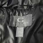 Gallery Womens Puffer Coat Small Black Hooded Faux Fur Full Zip Winter Outerwear Photo 5