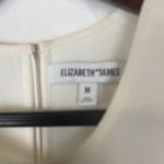 Elizabeth and James Size Medium White Fringe Sleeveless Blouse tank top Silk Photo 8