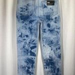 Paige Hoxton Slim Crop Raw Hem Jeans Size 27 Tie Dye blue & white NEW Photo 10