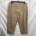 Laura Scott  women's tan stretch‎ pull on casual cropped capri pants trousers XL Photo 3