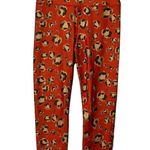 Carbon 38 Womens Printed High Rise 7/8 Legging Orange Animal Camo Size Small Photo 1